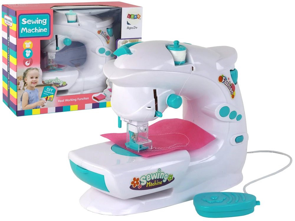 Lean Toys Bērnu šujmašīna baltā krāsā