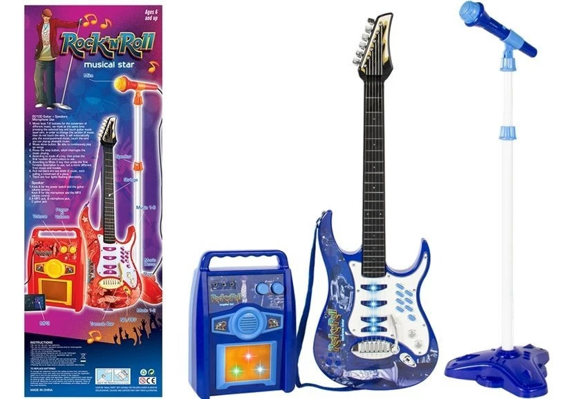 LEAN TOYS bērnu rotaļu ģitāra ar