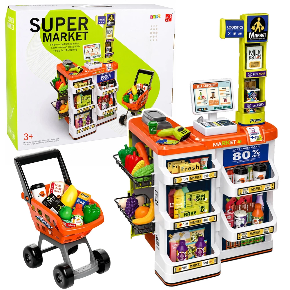 LEAN TOYS Lielais lielveikala kases aparāta