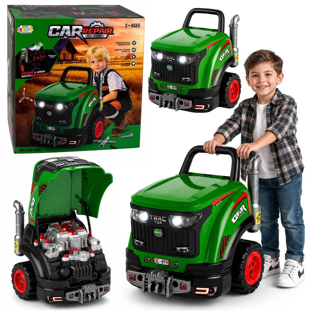 LEAN TOYS Little Handyman`s Izjaucamais Traktors