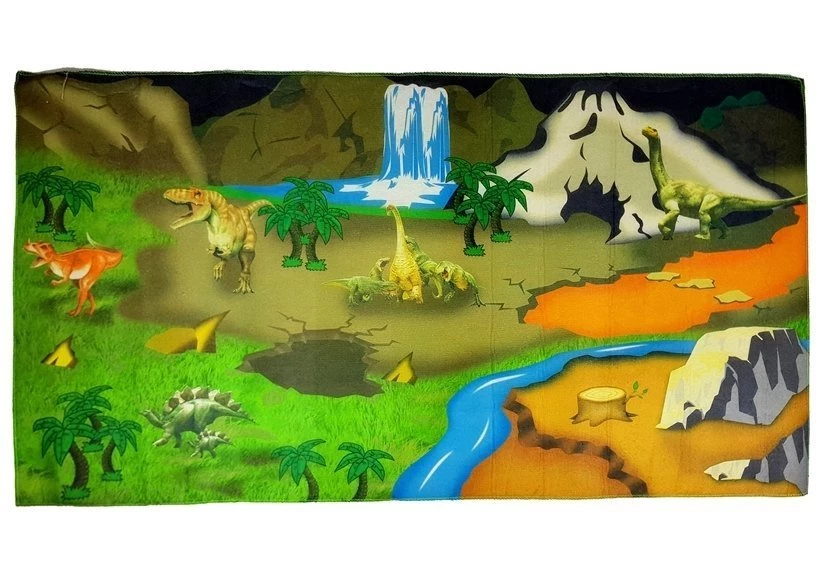 LEAN TOYS paklājs ar dinozauriem izglītojošs