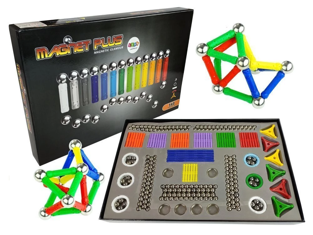 LEAN TOYS Magnastix magnētisko bloku komplekts