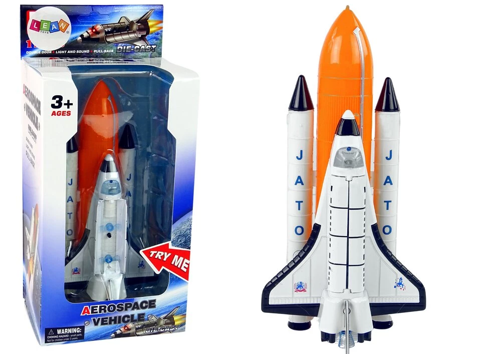 LEAN TOYS Space Rocket ar metāla