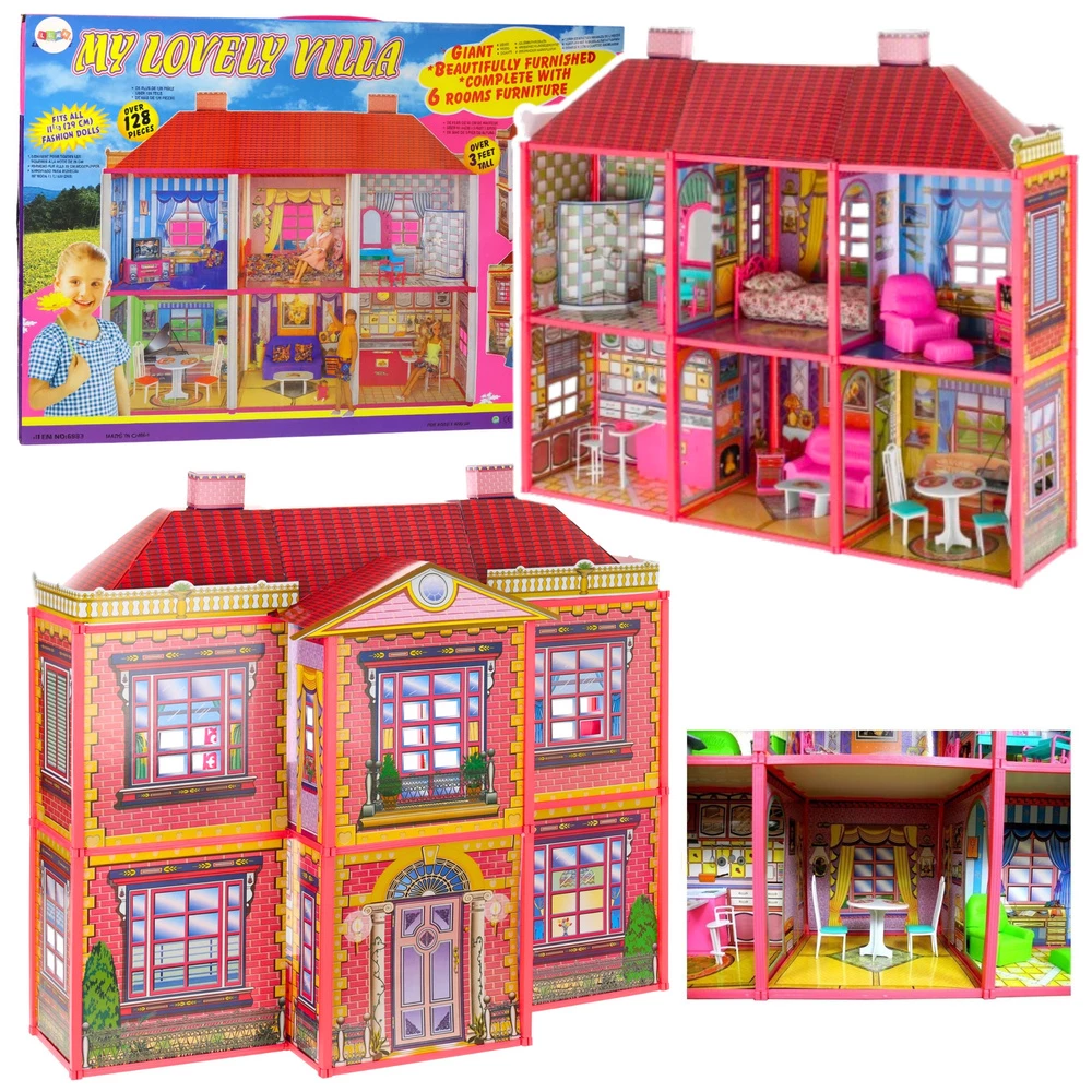 LEAN TOYS Villa Lielā leļļu māja