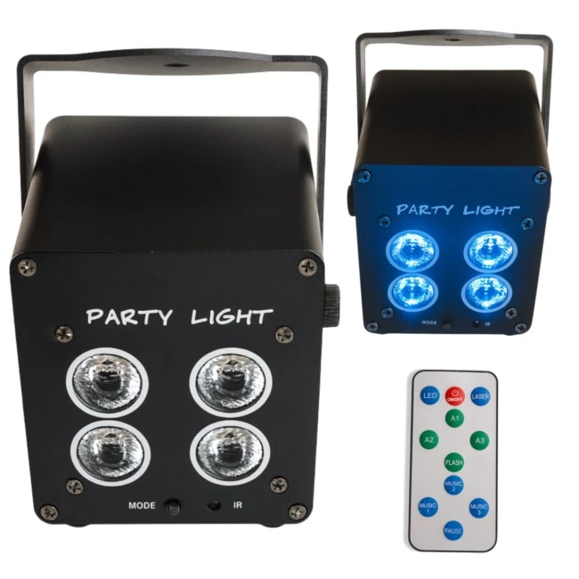 LIGHT4ME ACCU PAR 4x3W uzlādējamā RGB