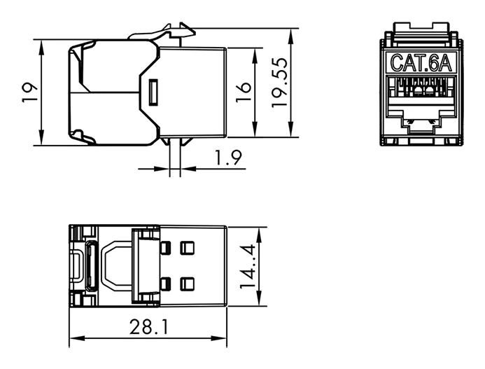 LogiLink Keystone Jack Cat.6A STP