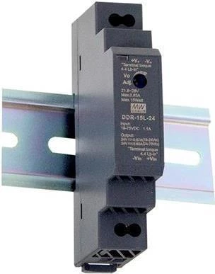 MEAN WELL DDR-15L-12 DIN sliedes līdzstrāvas-līdzstrāvas