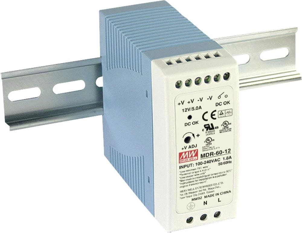 MEAN WELL MDR-60-5 DIN sliedes barošanas