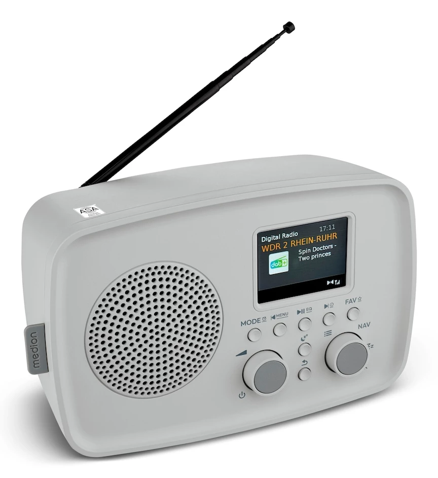 Medion LIFE DAB+ radio DRE-1 pelēks