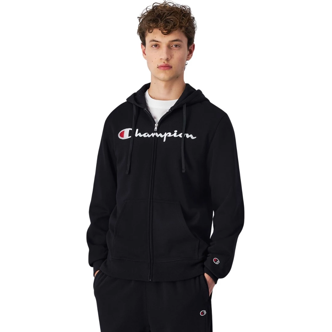 Vīriešu Champion Full Zip kapuce melna