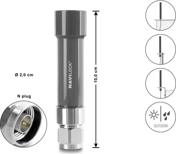 Navilock GNSS antena N savienotājs 18
