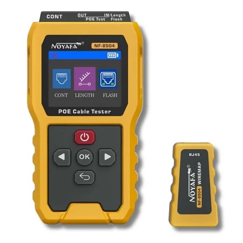 NOYAFA NF-8504 PoE testeris ar pinout