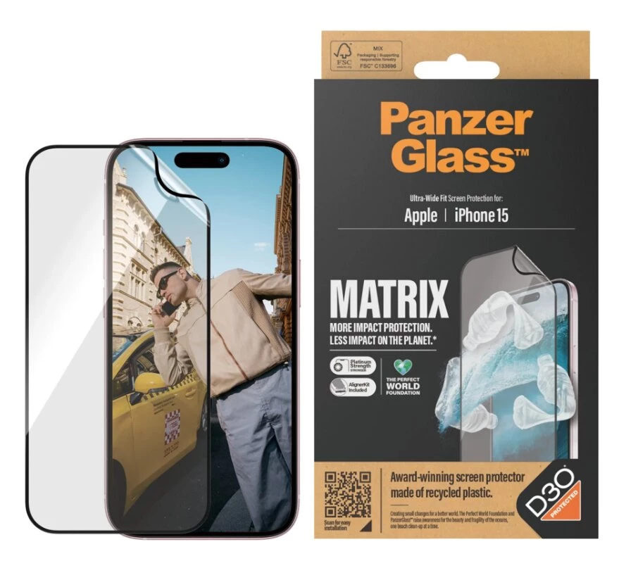 PanzerGlass MATRIX ekrāna aizsargs ar D3O