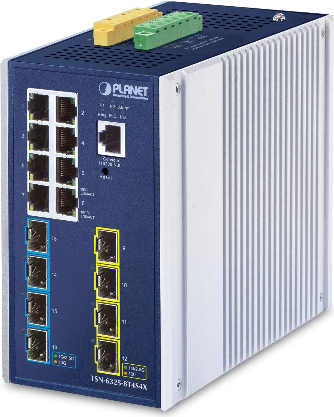 PLANET TSN-6325-8T4S4X industriālais L3 pārvaldāmais TSN