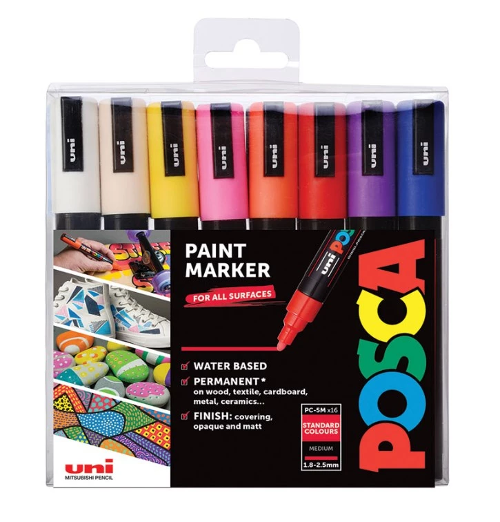 POSCA PC-5M marķieru komplekts ar lodveida