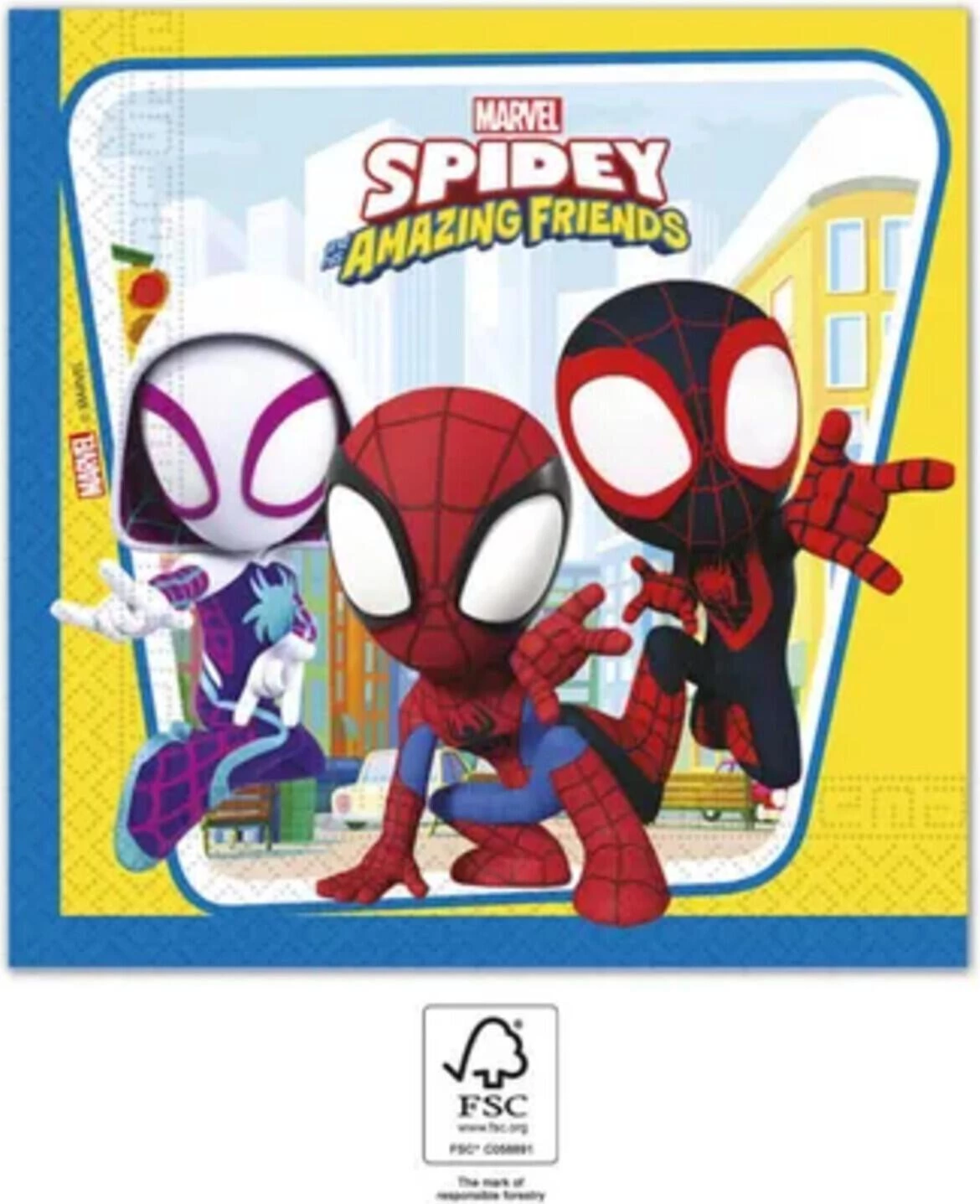 PROCOS Marvel Spiderman 2-kārtu papīra salvetes