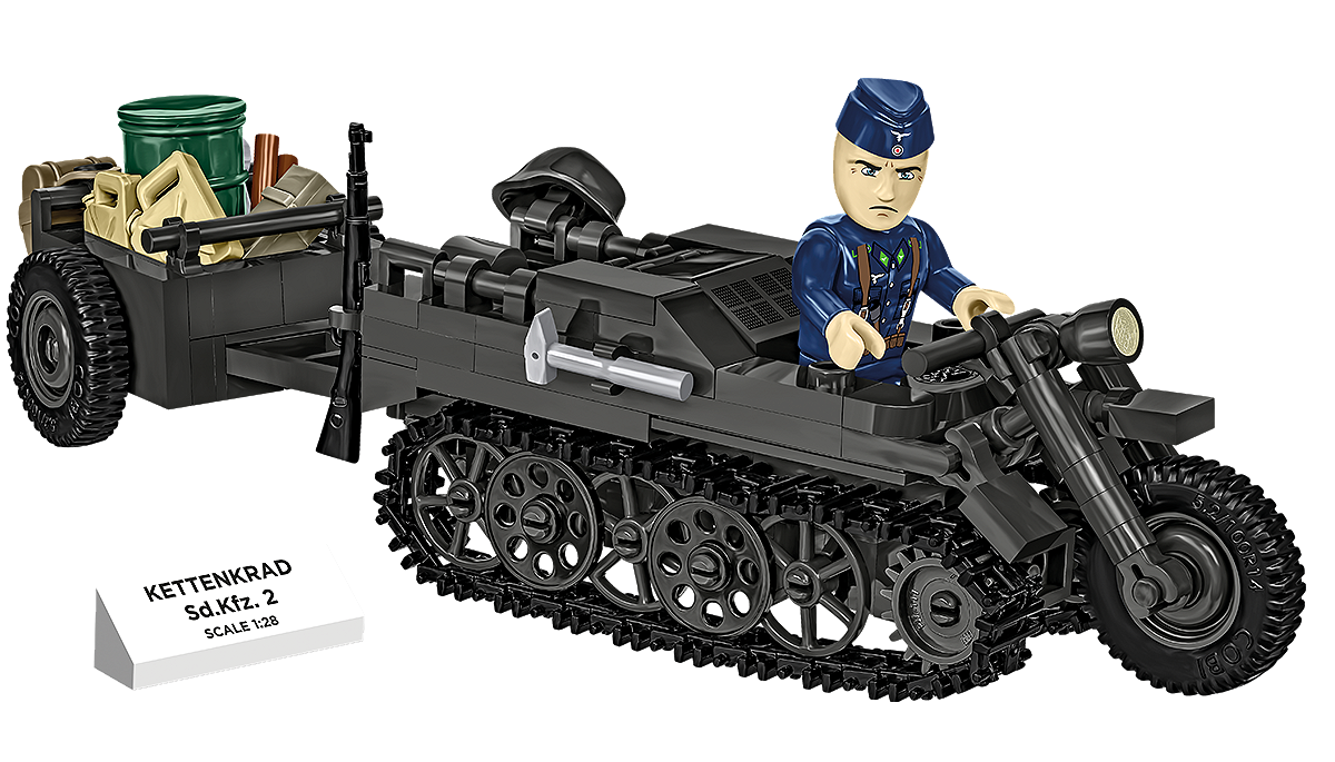 COBI 2681 Kettenkrad konstruktors ar piekabi