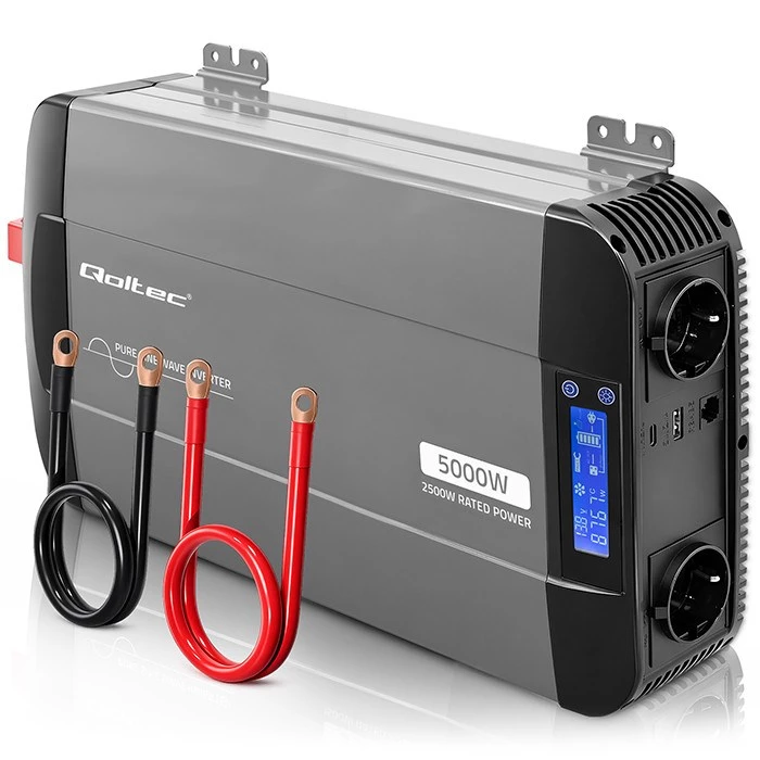 Qoltec tīrā sinusoidālā sprieguma invertors 12V