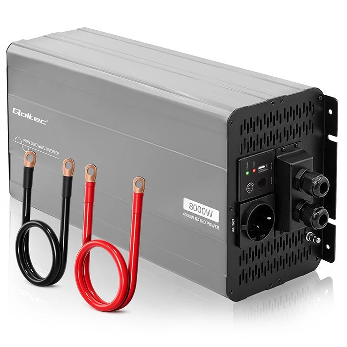 Qoltec tīrā sinusoidālā sprieguma invertors 12V