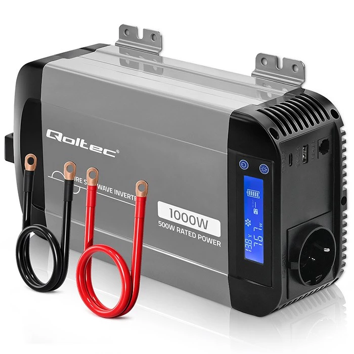 Qoltec tīrā sinusoidālā sprieguma invertors 12V