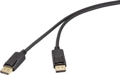 Renkforce DisplayPort kabelis 1m melns 4K