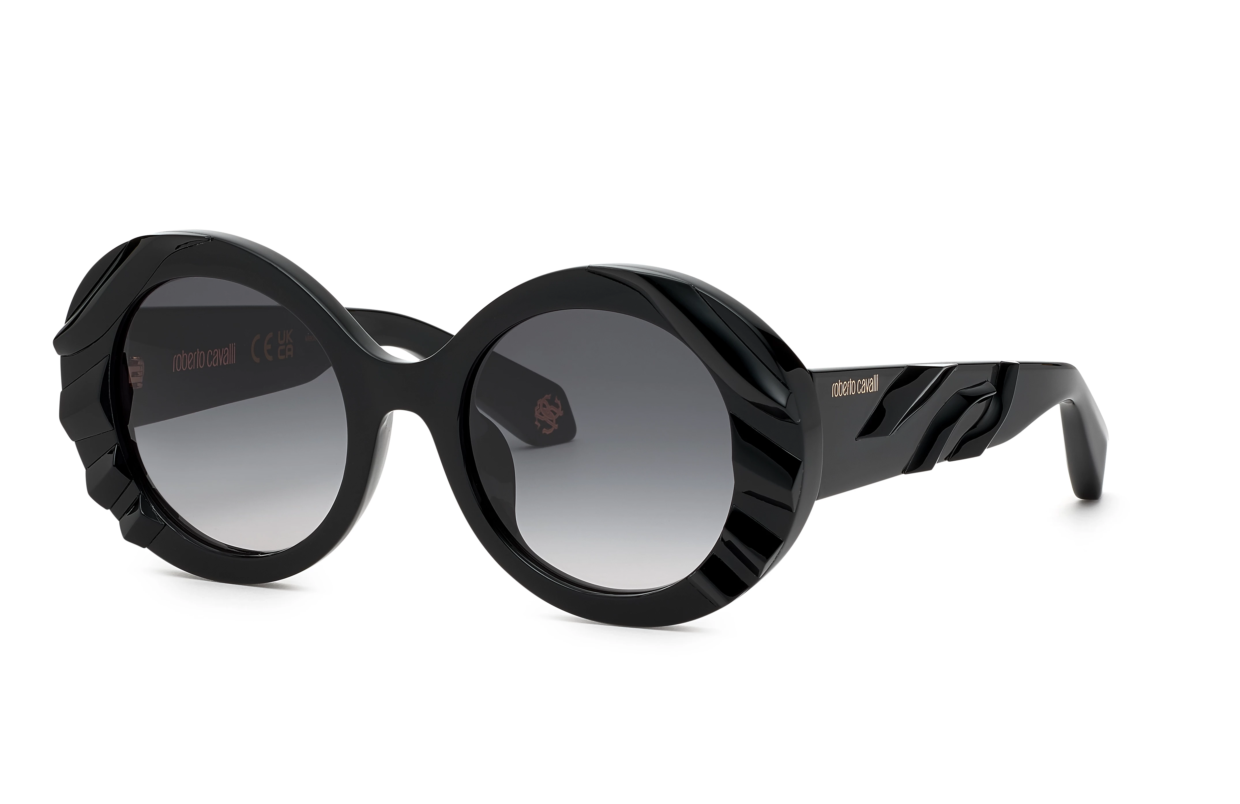 Roberto Cavalli unisex saulesbrilles SRC010V520700 melnas/pelēkas
