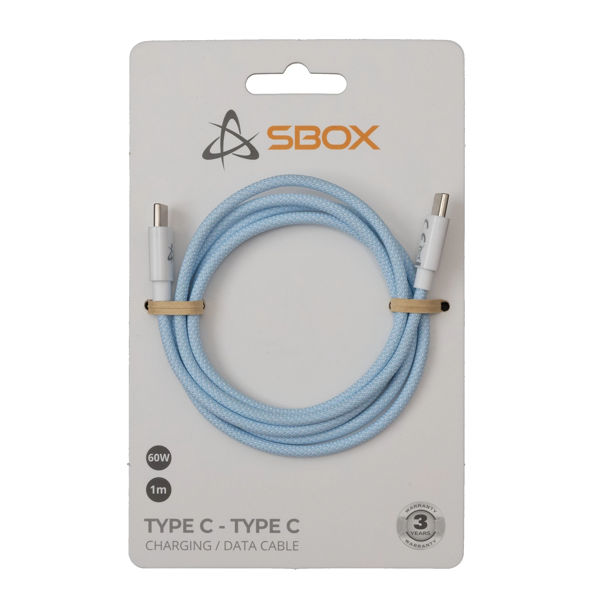 SBOX USB-C to USB-C kabelis 1m