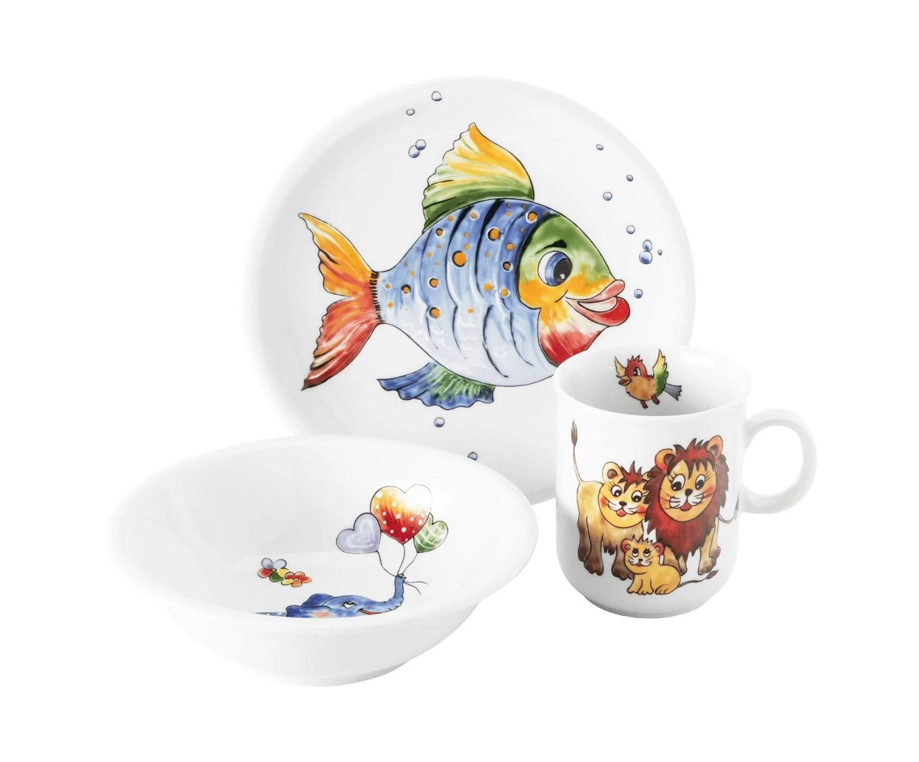 SELTMANN COLORFUL WILDLIFE Bērnu trauku komplekts