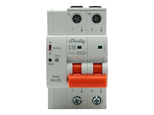 Shelly Pro 2CB C16 viedais miniatūrais