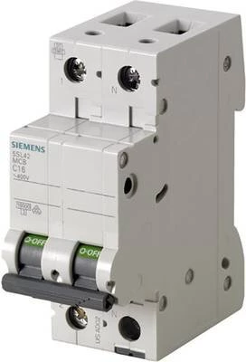 Siemens 5SL4516-6 divpolu 16 A C-raksturlīknes