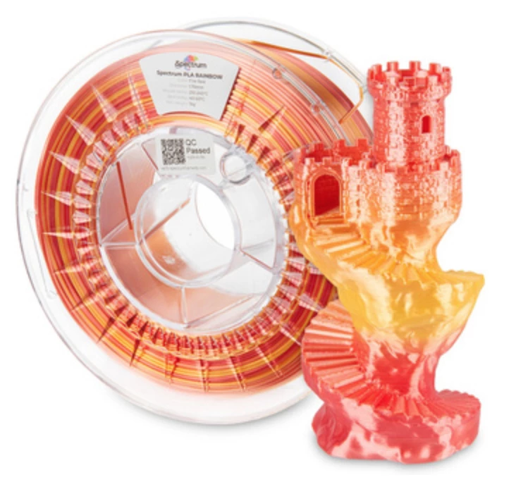 Spectrum Filament PLA SILK Rainbow Fire
