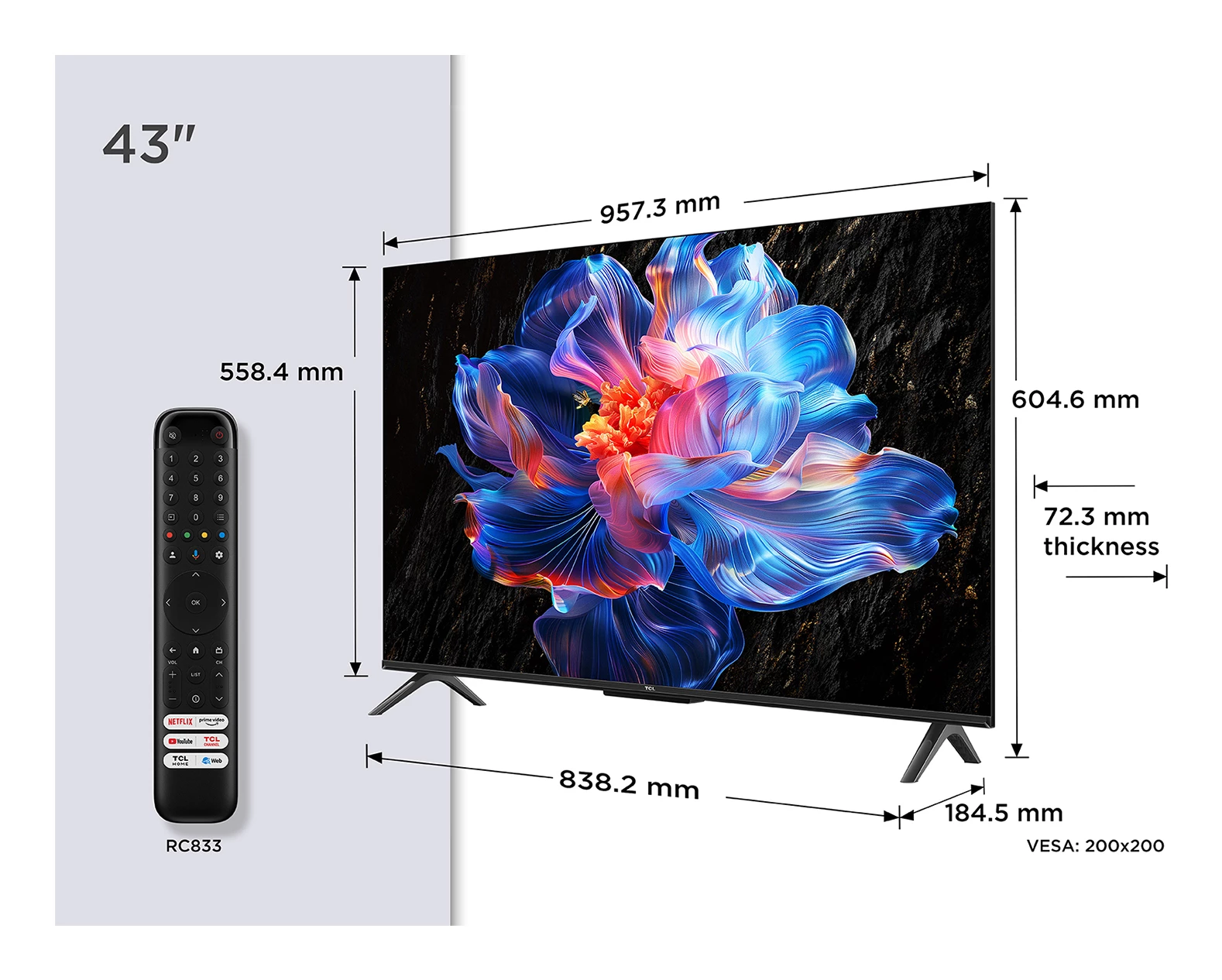 TCL 43P6K 43 collu LED 4K
