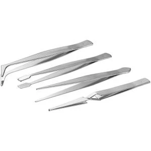 TECLINE Precision precīzijas pincetes, 4 gab