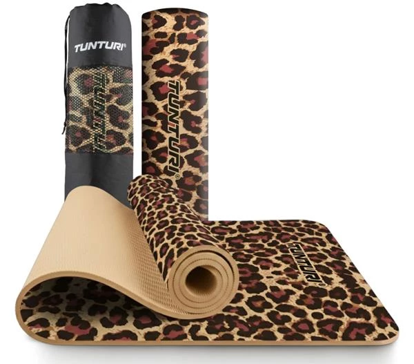 Tunturi jogas paklājiņš 8 mm leoparda