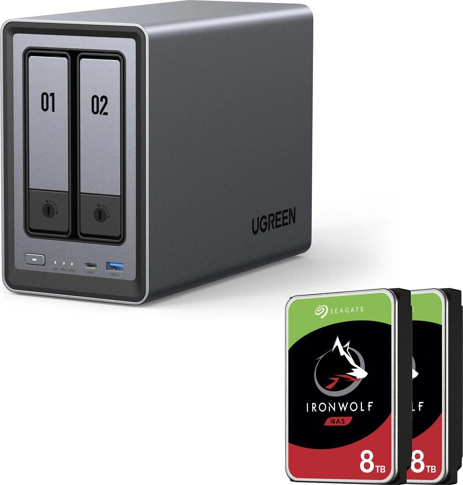 UGREEN NASync DXP2800 2 līmeņu NAS