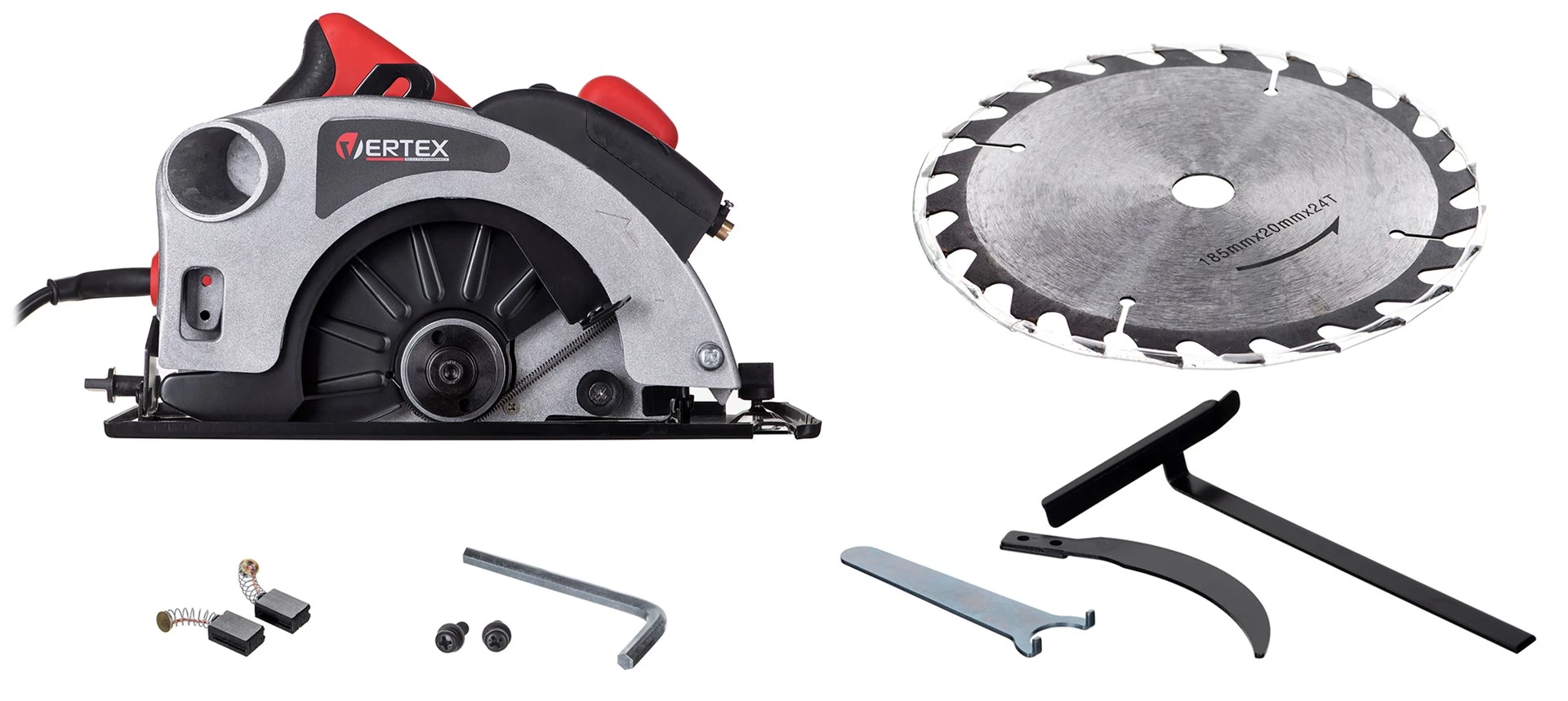 VERTEX ripzāģis 185mm 1400W ar lāzera