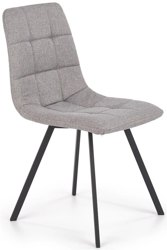 Visitor Chair V-CH-K/402-KR-POPIEL Grey Fabric Chrome-Plated
