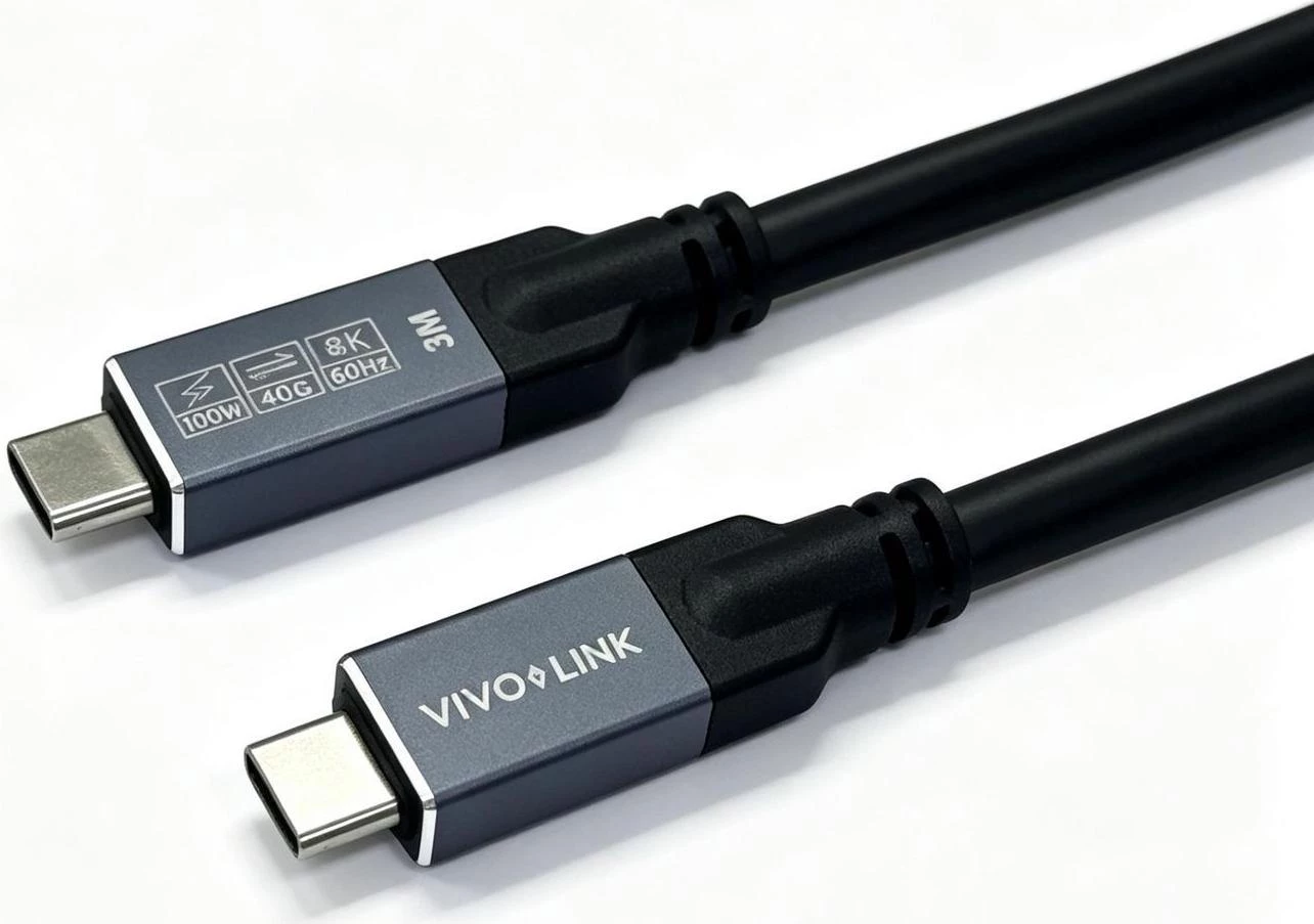 Vivolink USB4 USB-C uz USB-C kabelis