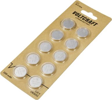 Voltcraft CR2032 litija pogu elementu baterijas