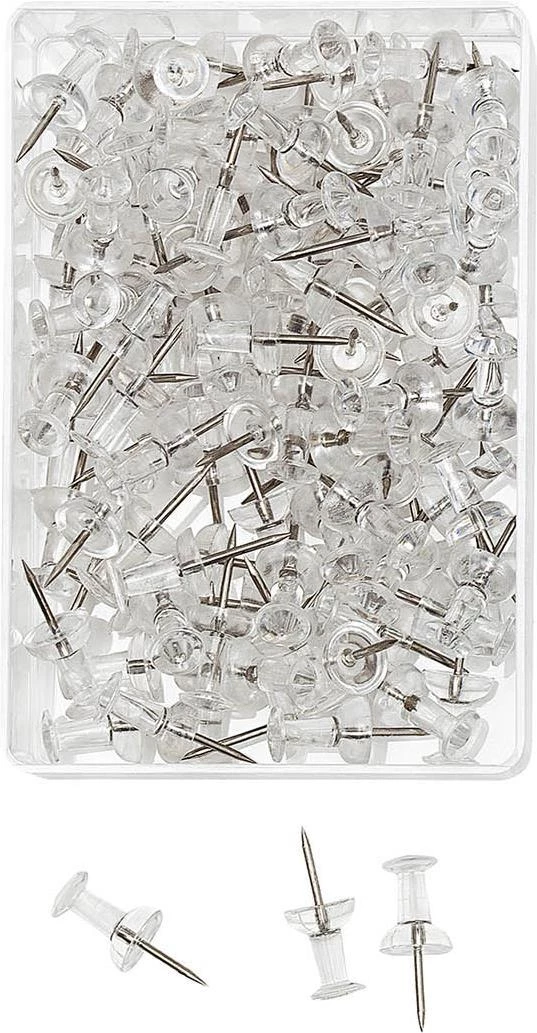 WEDO spraudītes, caurspīdīgas, 100 gab., 12