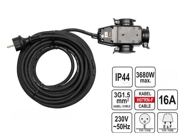 Yato YT-81162 Pagarinātājs 20 m 3