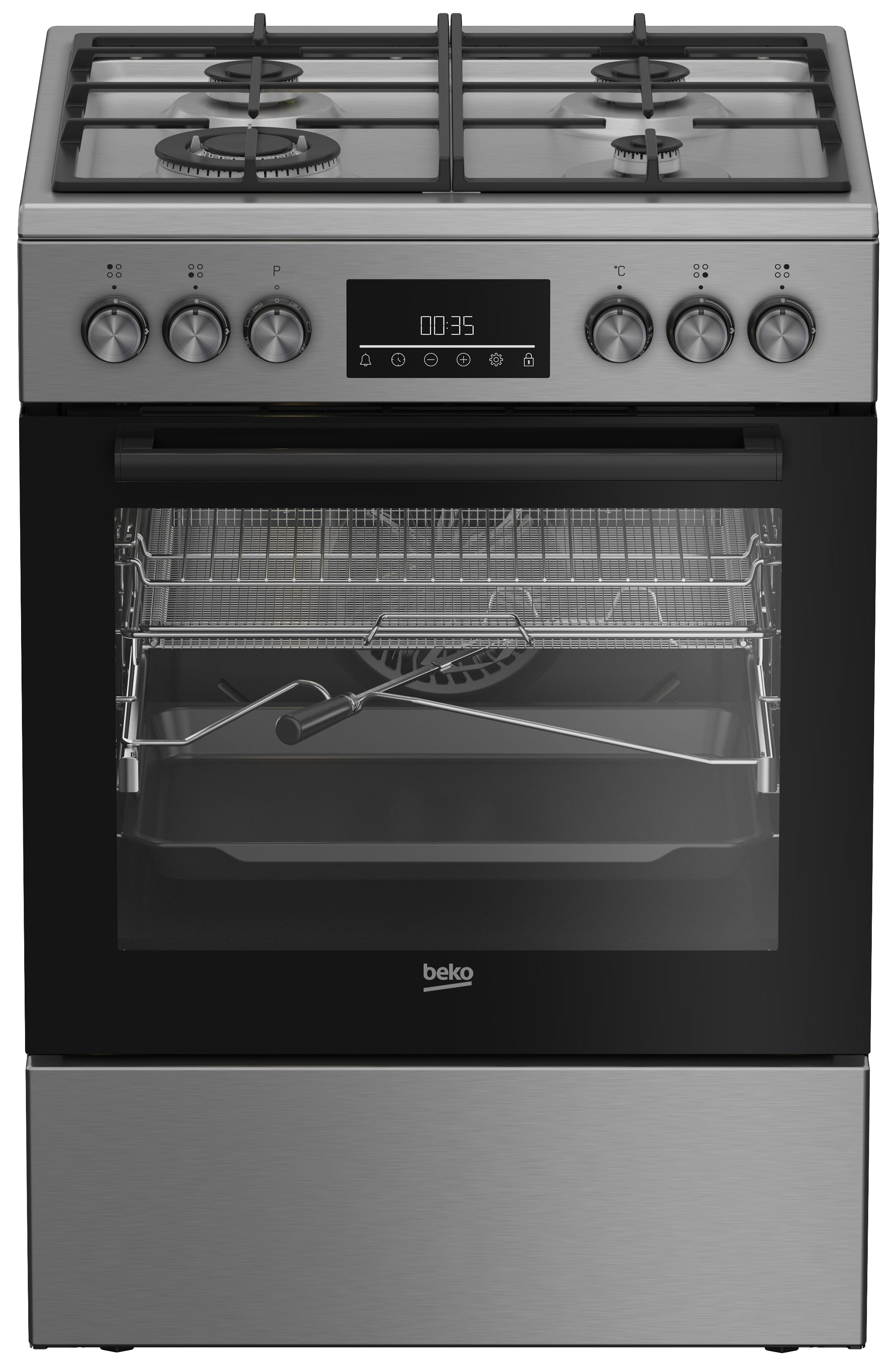 Beko FBMA61330GXDTN gāzes plīts ar vienu