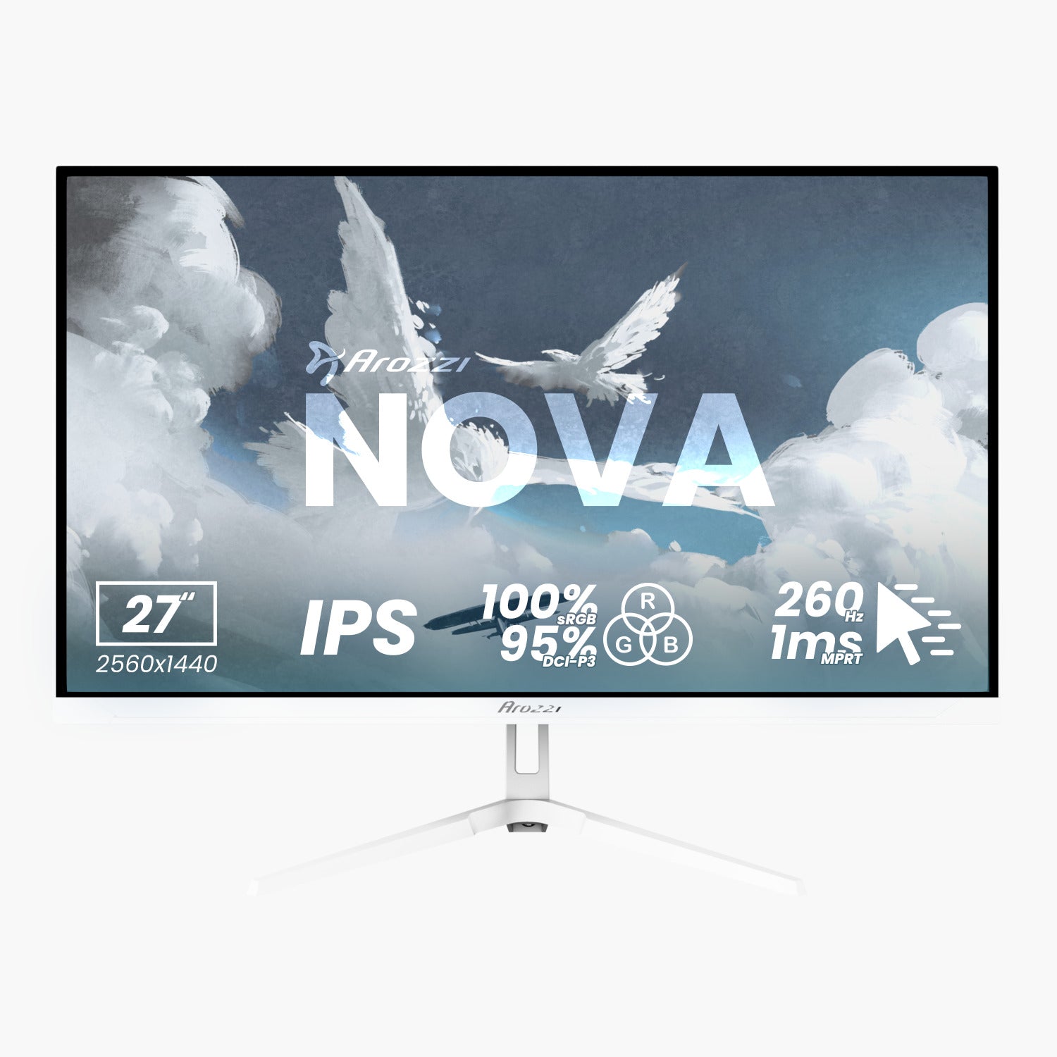 Arozzi Nova AZ-NO-27T2K260-WT 27 collu IPS