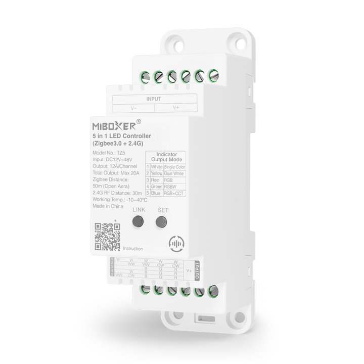 MiBoxer TZ5 LED kontrolieris DIN sliedei