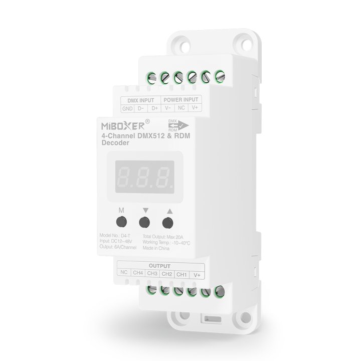 MiBoxer D4-T 5 kanālu DMX512/RDM LED