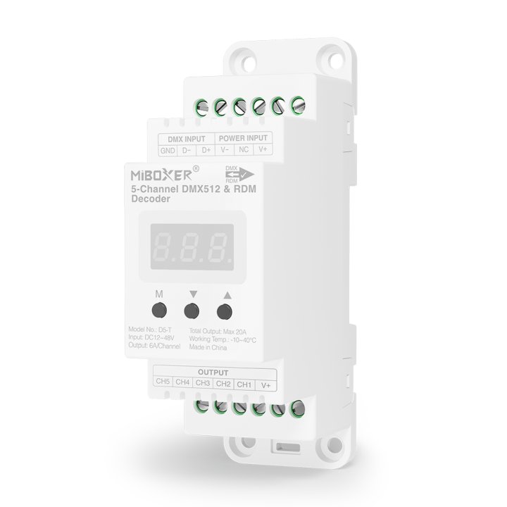 MiBoxer D5-T 5 kanālu DMX512/RDM LED